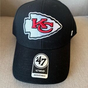New with tags 47 brand Black and Red KC Chiefs Cap
